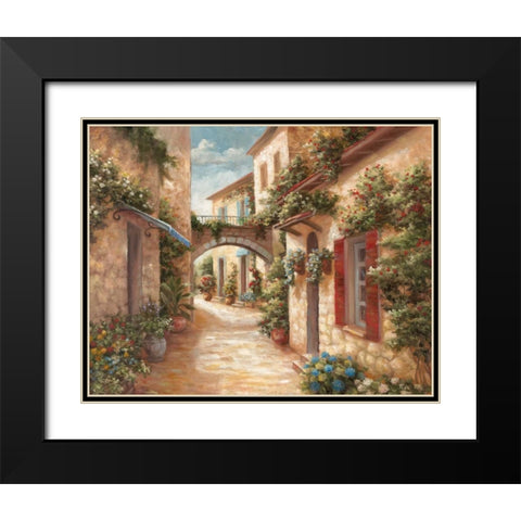 Italiano Villagio II Black Modern Wood Framed Art Print with Double Matting by Nan