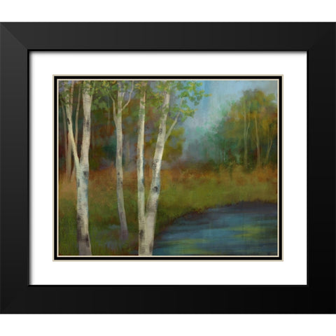 Beside The Still Waters Black Modern Wood Framed Art Print with Double Matting by Nan