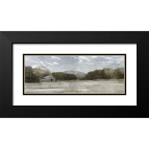 Country Satisfaction Black Modern Wood Framed Art Print with Double Matting by Nan