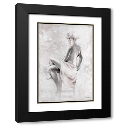 Soft Rhapsody II Black Modern Wood Framed Art Print with Double Matting by Orme, E. Anthony