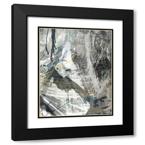 white Noise I Black Modern Wood Framed Art Print with Double Matting by Butler, John