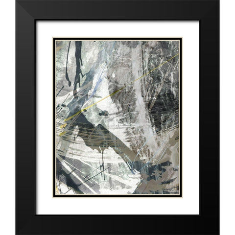 white Noise I Black Modern Wood Framed Art Print with Double Matting by Butler, John