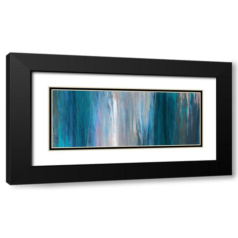 Falling Blue Black Modern Wood Framed Art Print with Double Matting by Butler, John