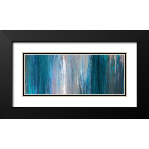 Falling Blue Black Modern Wood Framed Art Print with Double Matting by Butler, John