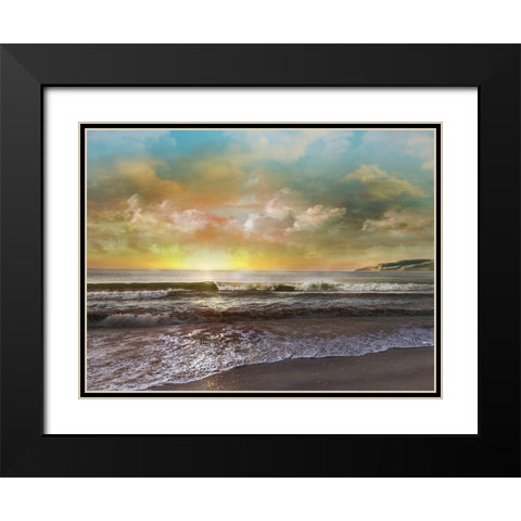 Dusk Embrace Black Modern Wood Framed Art Print with Double Matting by Calascibetta, Mike