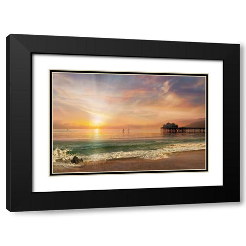 A Days Sail Black Modern Wood Framed Art Print with Double Matting by Calascibetta, Mike