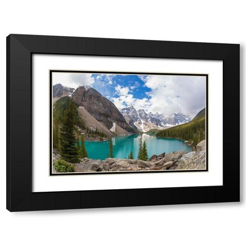 Banff Valley of the Ten Peaks Black Modern Wood Framed Art Print with Double Matting by Delimont, Danita