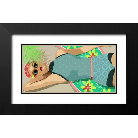 Beach Beauty III Black Modern Wood Framed Art Print with Double Matting by Robinson, Carol