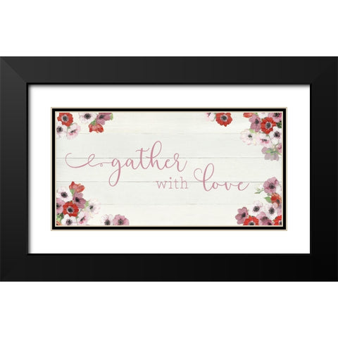 Gather with Love Black Modern Wood Framed Art Print with Double Matting by Swatland, Sally