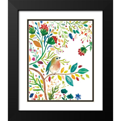 Morning Song I Black Modern Wood Framed Art Print with Double Matting by Robinson, Carol