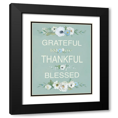 Grateful Black Modern Wood Framed Art Print with Double Matting by Swatland, Sally