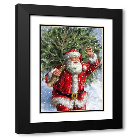 Christmas Tree Farm Black Modern Wood Framed Art Print with Double Matting by Corti, Marcello