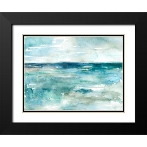 Wash Over Me Black Modern Wood Framed Art Print with Double Matting by Robinson, Carol