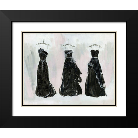 Black and Bling I Black Modern Wood Framed Art Print with Double Matting by Swatland, Sally