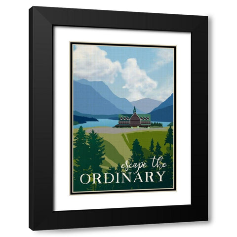 Escape the Black Modern Wood Framed Art Print with Double Matting by Robinson, Carol