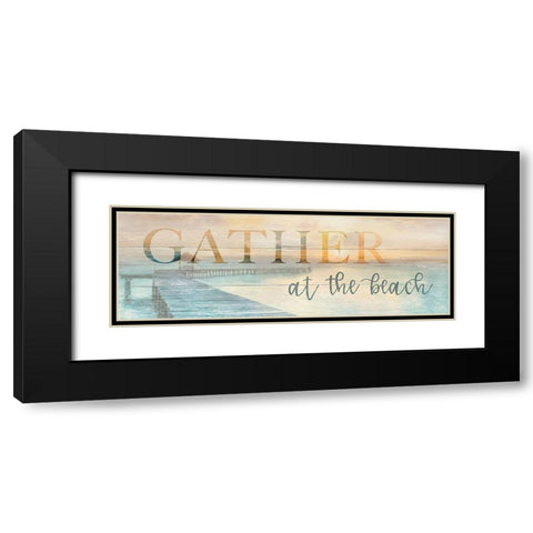 Gather at Black Modern Wood Framed Art Print with Double Matting by Calascibetta, Mike