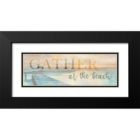 Gather at Black Modern Wood Framed Art Print with Double Matting by Calascibetta, Mike