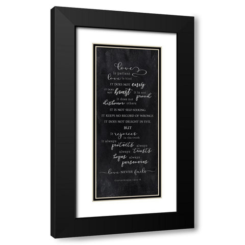 Love Is Black Modern Wood Framed Art Print with Double Matting by Carpentieri, Natalie