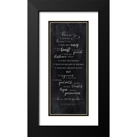Love Is Black Modern Wood Framed Art Print with Double Matting by Carpentieri, Natalie
