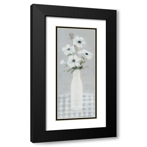Gingham Anemone I Black Modern Wood Framed Art Print with Double Matting by Swatland, Sally