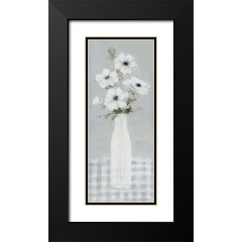 Gingham Anemone I Black Modern Wood Framed Art Print with Double Matting by Swatland, Sally