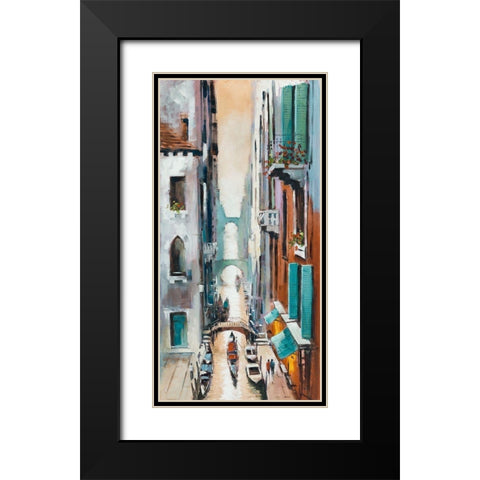 Canal View I Black Modern Wood Framed Art Print with Double Matting by Orme, E. Anthony