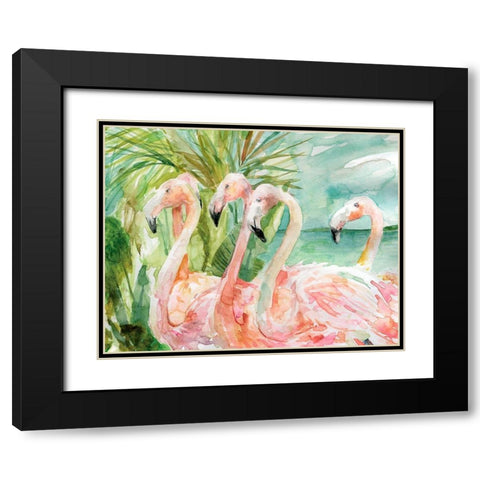 Pink Ladies Black Modern Wood Framed Art Print with Double Matting by Robinson, Carol