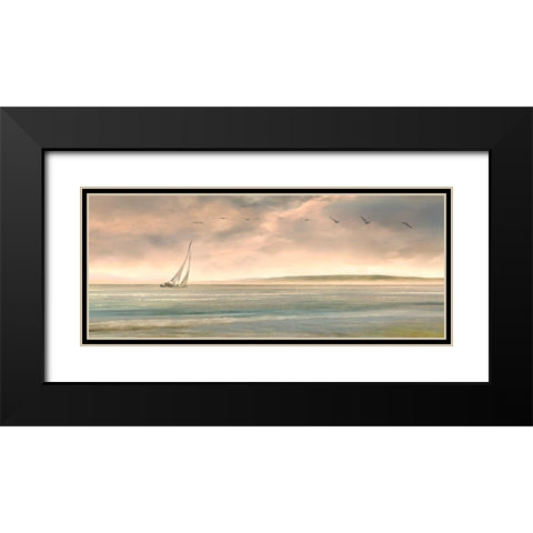 Setting Sail Black Modern Wood Framed Art Print with Double Matting by Calascibetta, Mike
