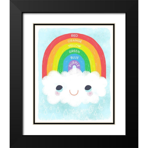 Rainbow Colors Black Modern Wood Framed Art Print with Double Matting by Doyle, Lizzy