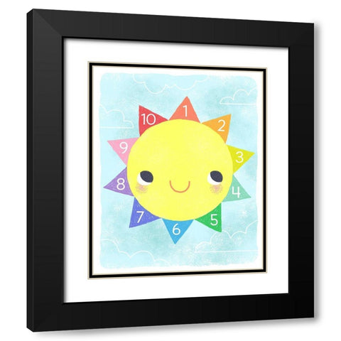 Counting Sun Black Modern Wood Framed Art Print with Double Matting by Doyle, Lizzy
