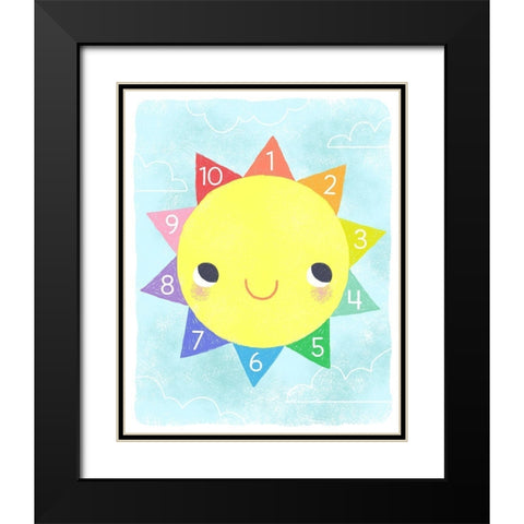 Counting Sun Black Modern Wood Framed Art Print with Double Matting by Doyle, Lizzy