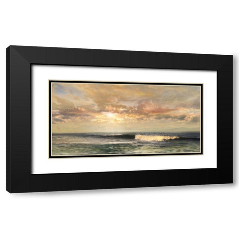 Serenity Black Modern Wood Framed Art Print with Double Matting by Calascibetta, Mike