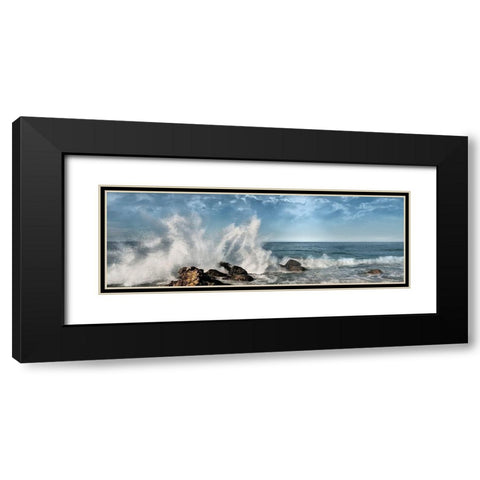 Big Splash Black Modern Wood Framed Art Print with Double Matting by Calascibetta, Mike