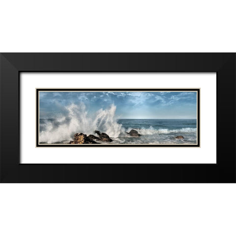 Big Splash Black Modern Wood Framed Art Print with Double Matting by Calascibetta, Mike