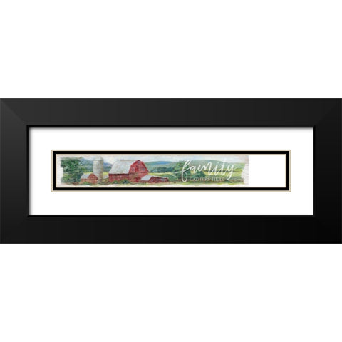Family Gathers Black Modern Wood Framed Art Print with Double Matting by Swatland, Sally