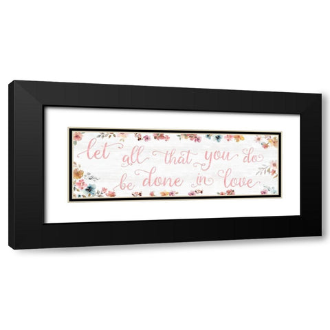 Done In Love Black Modern Wood Framed Art Print with Double Matting by Robinson, Carol