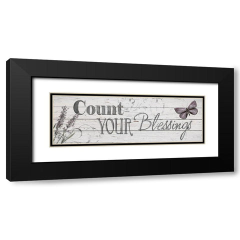 Count Your Blessings Black Modern Wood Framed Art Print with Double Matting by Craven, Katrina