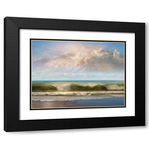 Beach Break Black Modern Wood Framed Art Print with Double Matting by Calascibetta, Mike