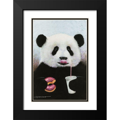 Panda Break Black Modern Wood Framed Art Print with Double Matting by Orme, E. Anthony
