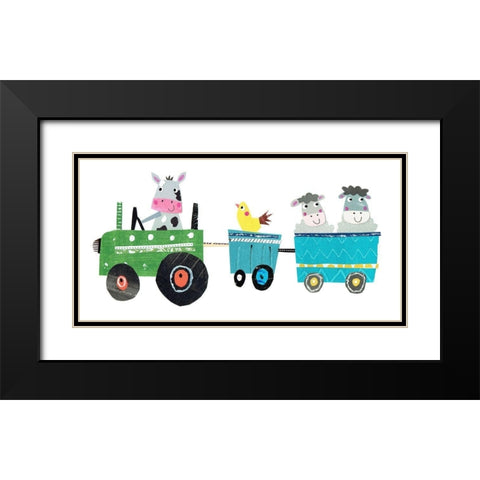 Cute Farm Black Modern Wood Framed Art Print with Double Matting by Pope, Kate and Elizabeth