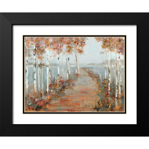 Isle Causeway Black Modern Wood Framed Art Print with Double Matting by Swatland, Sally