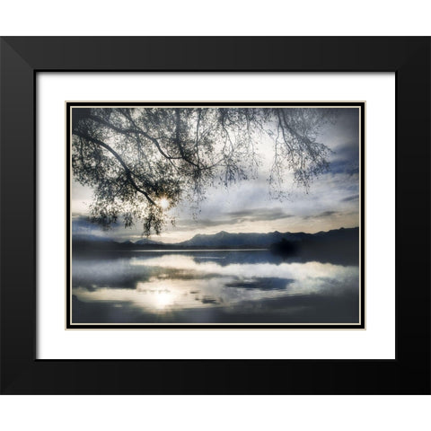 Staffelsee Lake Black Modern Wood Framed Art Print with Double Matting by Weisz, Irene