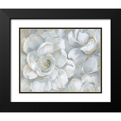 Gardenia Black Modern Wood Framed Art Print with Double Matting by Nan