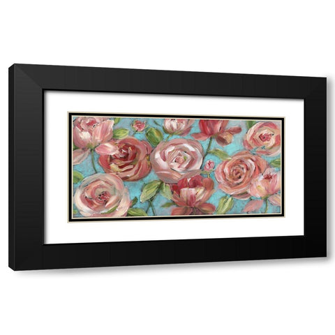 Peaches and Cream Black Modern Wood Framed Art Print with Double Matting by Nan