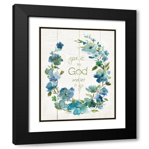 Give It To God Black Modern Wood Framed Art Print with Double Matting by Robinson, Carol