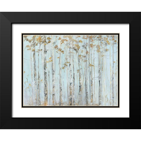 Soft Birch Forest Black Modern Wood Framed Art Print with Double Matting by Swatland, Sally