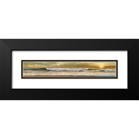 Home is Where the Beach Is Black Modern Wood Framed Art Print with Double Matting by Calascibetta, Mike