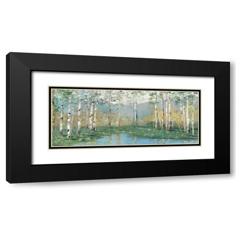 Birch River Reflections Black Modern Wood Framed Art Print with Double Matting by Swatland, Sally