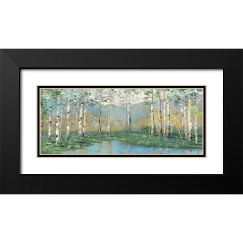 Birch River Reflections Black Modern Wood Framed Art Print with Double Matting by Swatland, Sally