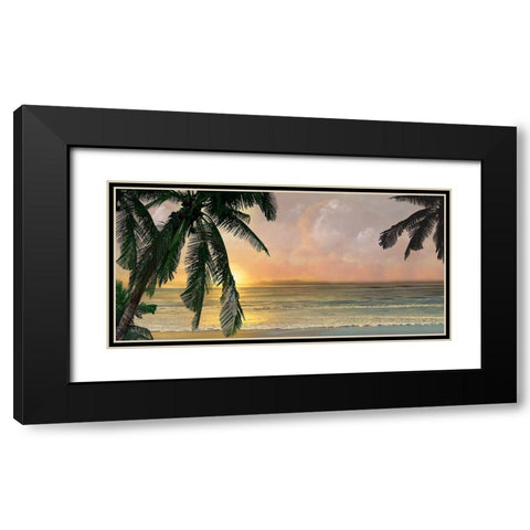 Sunset Cove Black Modern Wood Framed Art Print with Double Matting by Calascibetta, Mike